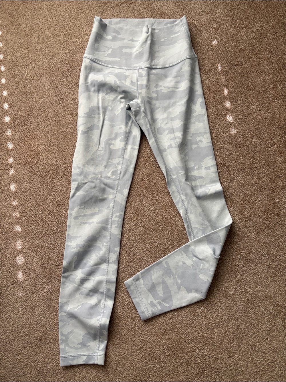 Women’s Lululemon High-Waist Camo Leggings - Light Gray